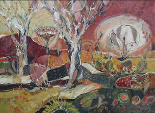 Lalgambook: Billabong painting